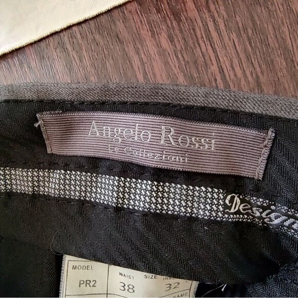 Angelo Rossi Mens Classic Gray Pleated Trousers 38 x 32 - Picture 7 of 7